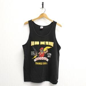 Vintage Mad Dogs Rock The House Military Tank Top Medium